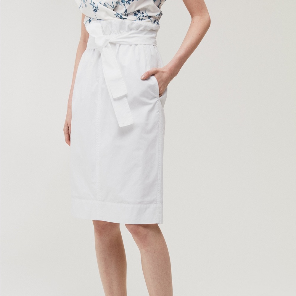 Aritzia Wilfred Maryvonne white cotton skirt